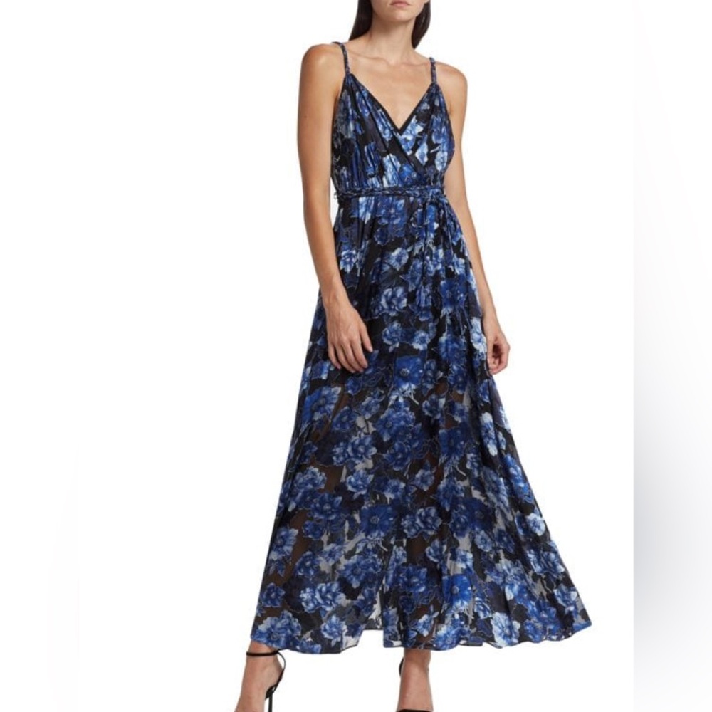 Alice + Olivia Samantha Wrap Maxi Dress